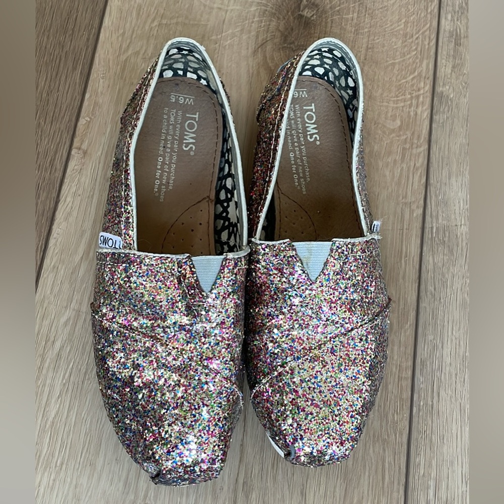 Like new Glitter TOMS